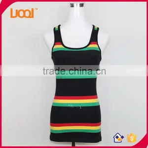 Wholesale Fashion Women Stripe Gym Tank Tops of Guangzhou Clothing thumbnail-1