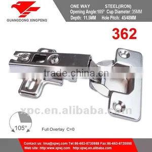 362 China Hardware Factory Past ISO9001:2008 System 11.5mm Depth New Mirror Cabinet Door Hinge thumbnail-4