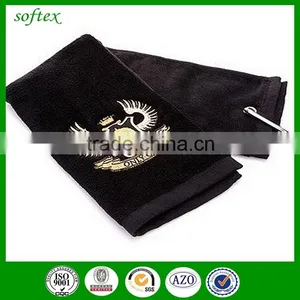 Metal Hook 100 Cotton Golf Towel Embroidery Style thumbnail-3