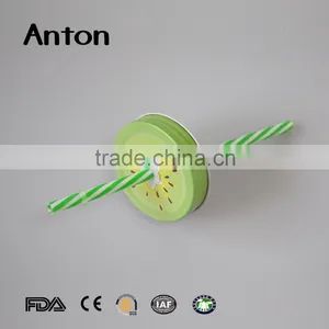 Kiwi Fruit Shaped Custom Straw Metal Tinplate Caps thumbnail-5