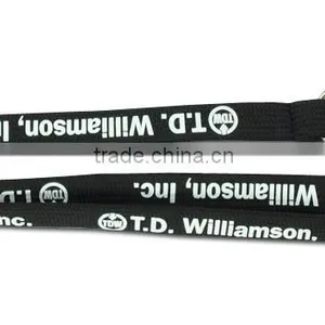 Black Color Tube Lanyard / Flat Lanyard String / Narrow Lanyard With Bulldog Clip thumbnail-1