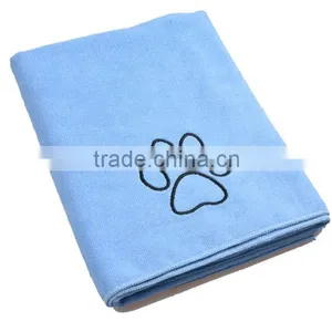 SINLAND Ultra Absorbent Microfiber Pet Towel With Embroidered Paw Print 30"x50" thumbnail-1