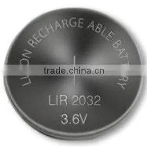 3.6v Li-ion Rechargeable Battery LIR2032 Button Battery thumbnail-1