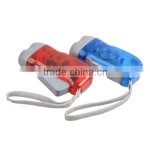 Plasetic 2 LED Light Hand Crank Flat Torch for Promotion thumbnail-4