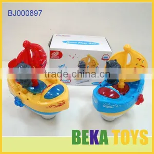 2014 Children Universal Electric Toy Lovely Baby Cartoon Toys Ship Musical Plastic Titanic Toy Boat thumbnail-1