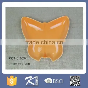 Kinsheng Butterfly Shape Beautiful Colorful Ceramic Plates Wholesale thumbnail-2