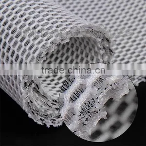 Polyester Knitted Black Yarn Sandwich Mesh Fabric for Sportwear thumbnail-1