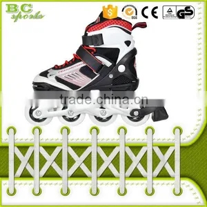 Kids Adjustable Aggressive Red Inline Skates With ce thumbnail-2