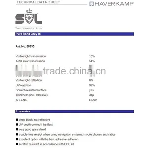 SL Automotive Film - Pure Bond Grey 15 Car Window Solar Film thumbnail-2