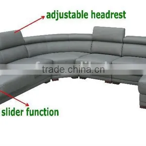 Lifestyle Living Furniture Adjustable Headset Leather Sofa Foshan Quality Choice thumbnail-2