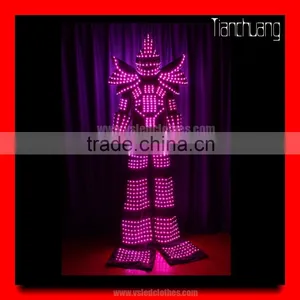 High Quality LED Jumping Suit Stilt Walker Led Robot Costume thumbnail-3