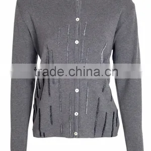 Ladies Flog Printed Luxury Fancy Winter Cardigan Jacket Turkish Knitwear Supplier in Luxury Turkey Knitwear Producer in Turkey thumbnail-3
