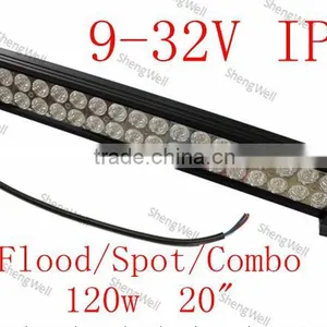 Car Led Bar 120W 20" 9-32V Led Light Bar 1year Warranty IP67 Double Row Led Bar Truck Offroad Led Light Bar thumbnail-1