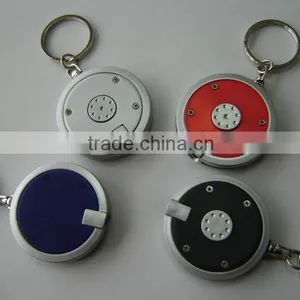 HEYU Promotion Plastic Round LED Key Chain thumbnail-1