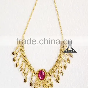 Belly Dancing Costumes Accessory, Golden Fashion Necklace for Dancer (T101) thumbnail-1