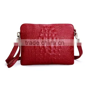 2015 Genuine Leather Women Bag Fashion Crossbody Shoulder Messenger Bags for Women With Crocodile Pattern Ladies Envelope Clutch thumbnail-1