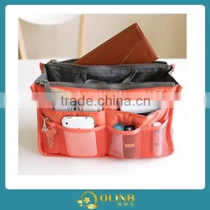Double Zipper Multifunctional Toiletry Fashion Nylon Cosmetic Travel Bag thumbnail-1