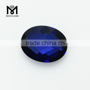 Double Briolette Faceted Oval 7 x 9 mm 34# Sapphire Corundum Stone thumbnail-1