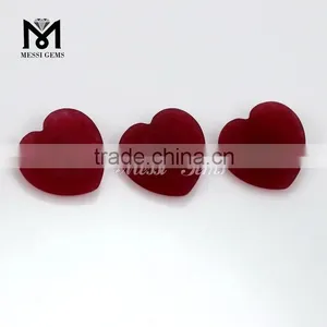 Faceted Heart Cut 18 x 18 mm Red Quartz Loose Jade Stone thumbnail-1