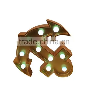 Led Anchor Shape Light Bedroom Decoration Marquee Lights thumbnail-2