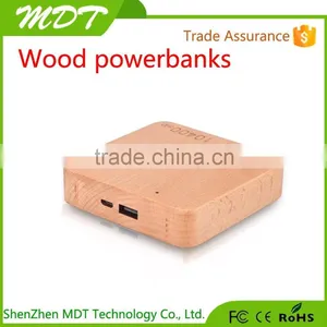 Universal Larger Capacity Wooden or Bamboo 10400 Power Bank thumbnail-1