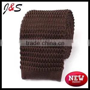 New Arrival SEAL BROWN KNITTED TIE Kt050 thumbnail-1