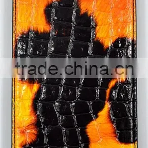 Yellow Crocodile Pattern Top Grade Flip Wallet Leather Phone Case For Asus Zenfone 2 With Plaid Pattern Lining thumbnail-3