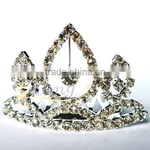 Fashion Smalleat Shiny Rhinestone Princess Comb Tiara thumbnail-1
