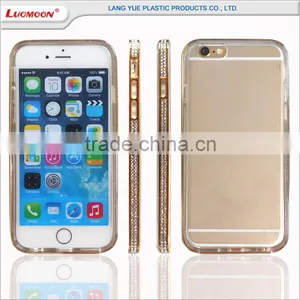 New Detachable TPU + PC 2 in 1 Flexional Diamond 4.7inch Transparent Cell Phone Case for Iphone 6, Mobile Phone Case thumbnail-1