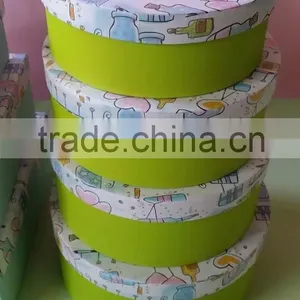 Professional Round Shaped Color Rigid Paper Gift Box thumbnail-1