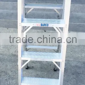 Aluminium One-Sided Folding 5 Step Ladders thumbnail-2
