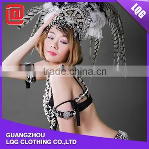 Hot Sale Unique Feather Beaded Tassel Decorated Fantasy Costumes for Carnival thumbnail-4