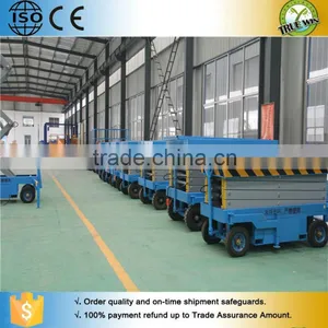 CHINA Manual Hydraulic Mobile Scissor Lift thumbnail-1