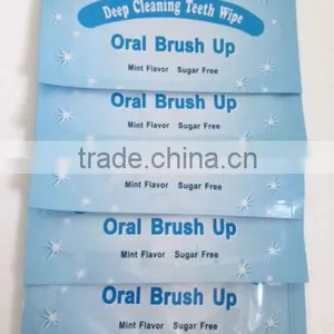 Tooth Bleaching Whitening Finger Wipes, Teeth Wipes, Home Use, Teeth Whitening Brush Ups, Tooth Whitening Wipes thumbnail-1