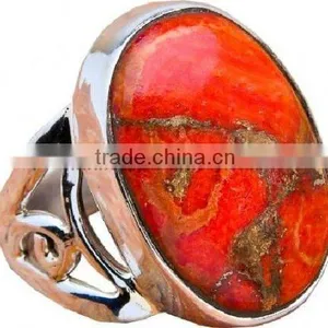 Bewitching Lapis & White CZ Gemstone Ring Indian Supplier 925 Sterling Silver Rings thumbnail-1