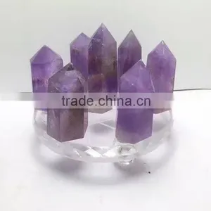 Natural Amethyst Crystal Point Seven Star Group thumbnail-4