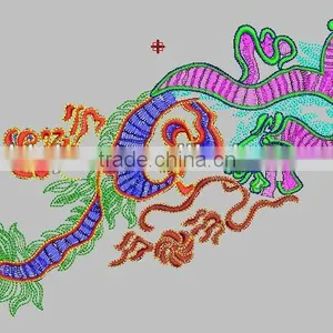 Embroidery Design Dragon Badge Emblem thumbnail-1
