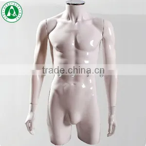 Dress Form White Glossy PP Male Adult Mannequin thumbnail-1