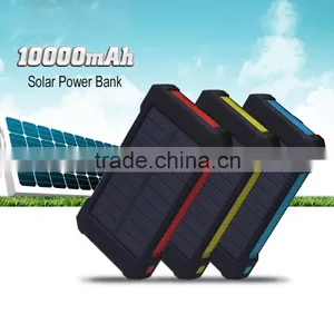 Waterproof 10000mah Mini Portable Solar Charger Cell Phone With Camping Light and Compass thumbnail-6