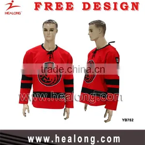 Mens Hot Custom Embroidery Logo Unique International Ice Hockey Jersey Shirt Wear thumbnail-3