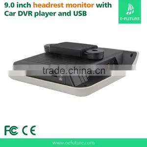 9 Inch Portable Universal Headrest Monitor With DVD Player Car Back Seat LED Monitor thumbnail-3