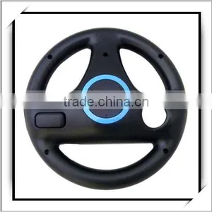 Video Game 360 Rotary Steering Wheel For Wii Black thumbnail-1