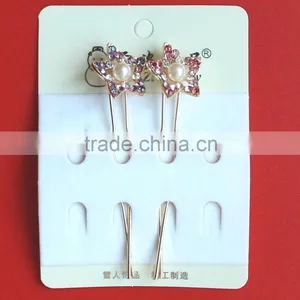 Qingdao Stainless Steel Snowflake Crystal Hair Pins Clips thumbnail-1