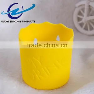 Candy Color Glass Bottle Silicone Cup Sleeve for Creative Mug thumbnail-1