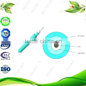 10G OM4 50/125um Multimode Simplex Tight Buffer Round Riser Indoor Fiber Optic Cable thumbnail-1