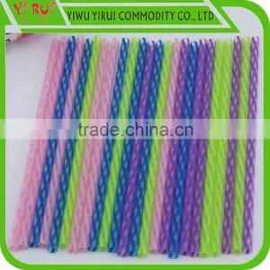 Plastic pp Transparent Stripes Drinking Straws thumbnail-1