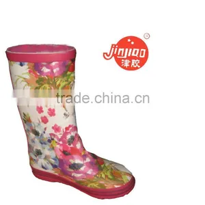 FASHION PVC CLEAR OR COLORFUL LADY RIDING RAIN BOOTS thumbnail-1