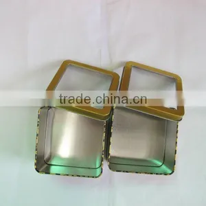 Rectangular Shape Size:100*100*65mm With Clear Window Metal Box thumbnail-1
