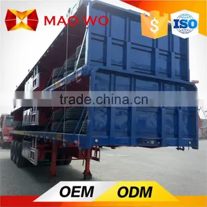 Shipping Container Transportation Tri-axle Flatbed Semi Trailer thumbnail-4