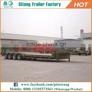 Heavy Loading Capacity Lowbed Semi Trailer For Construction Machinery Gooseneck Low Bed Trailers thumbnail-1